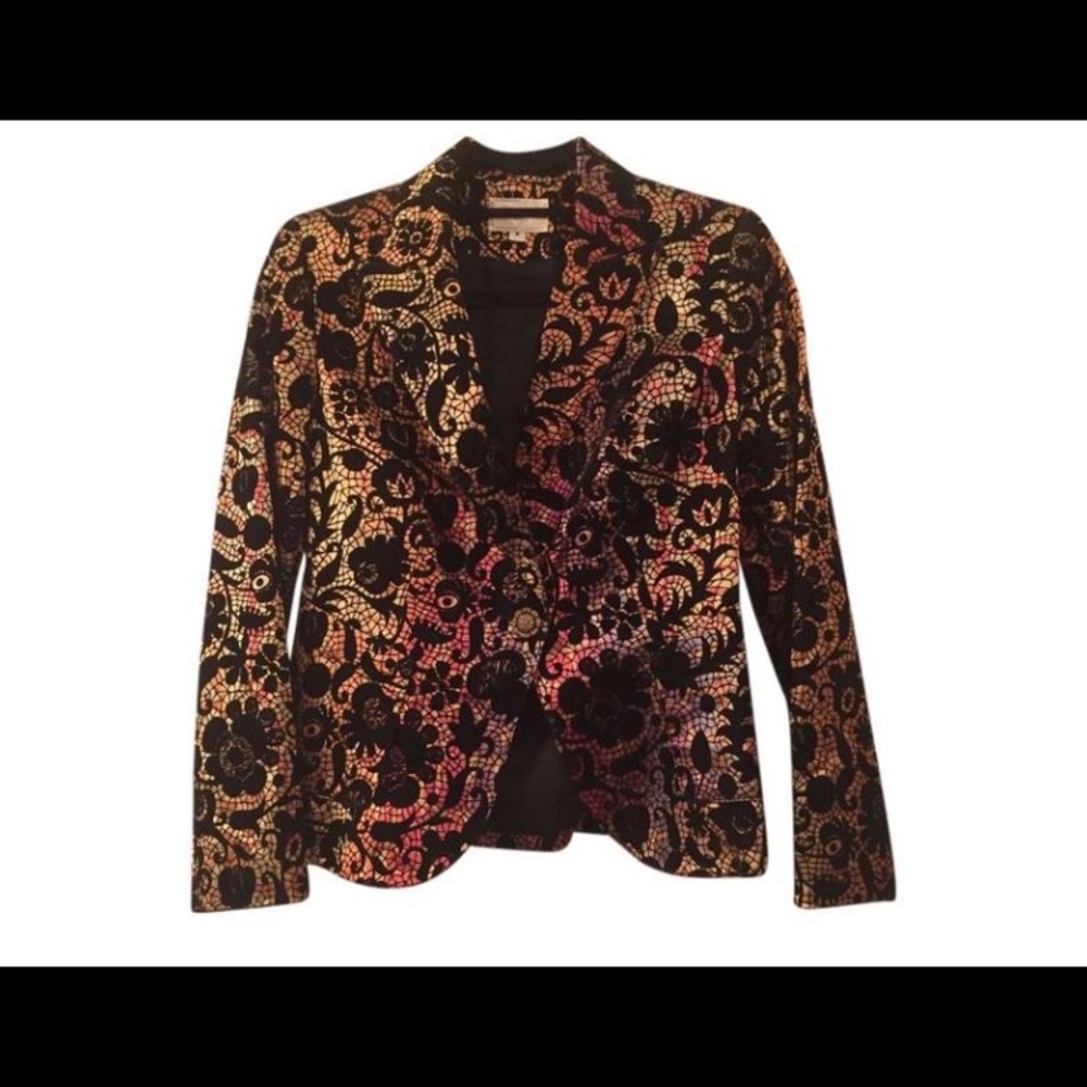 Alberto Makali Multicolor Flocked Blazer